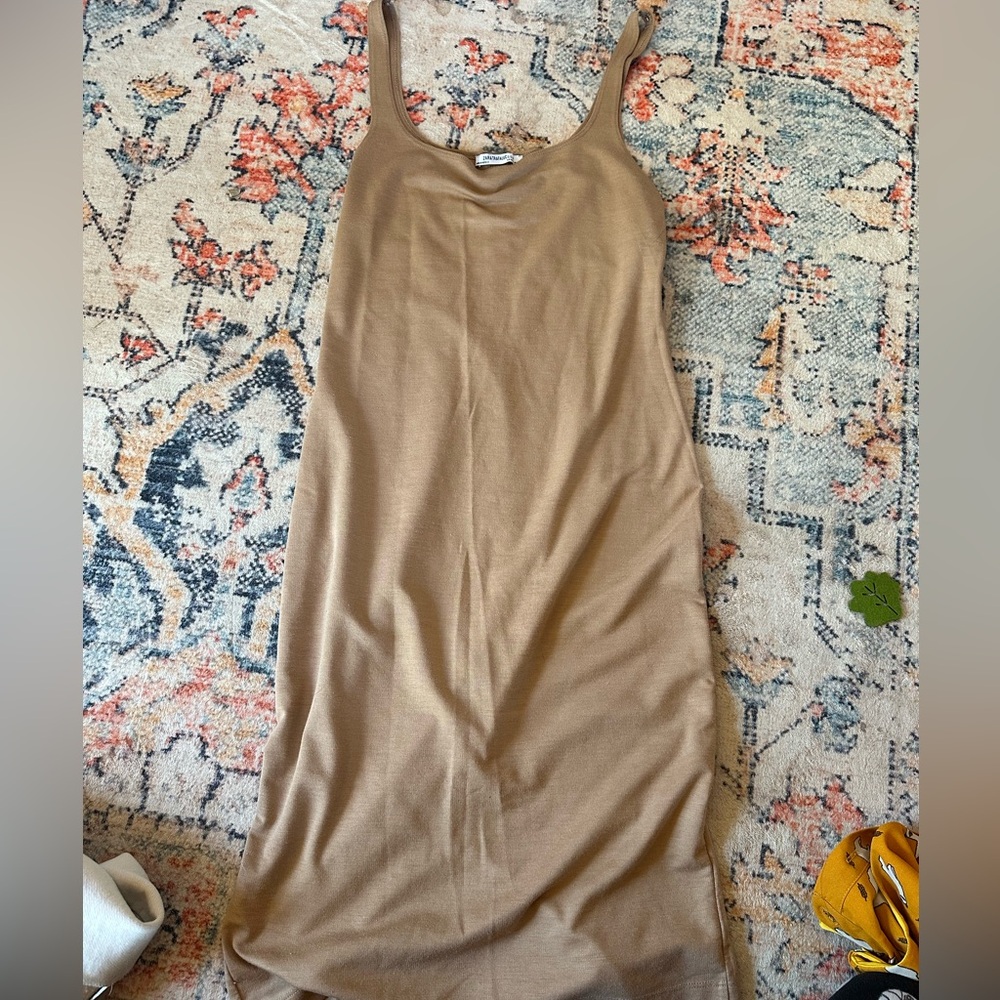 Zara Trafaluc tan dress S/S18